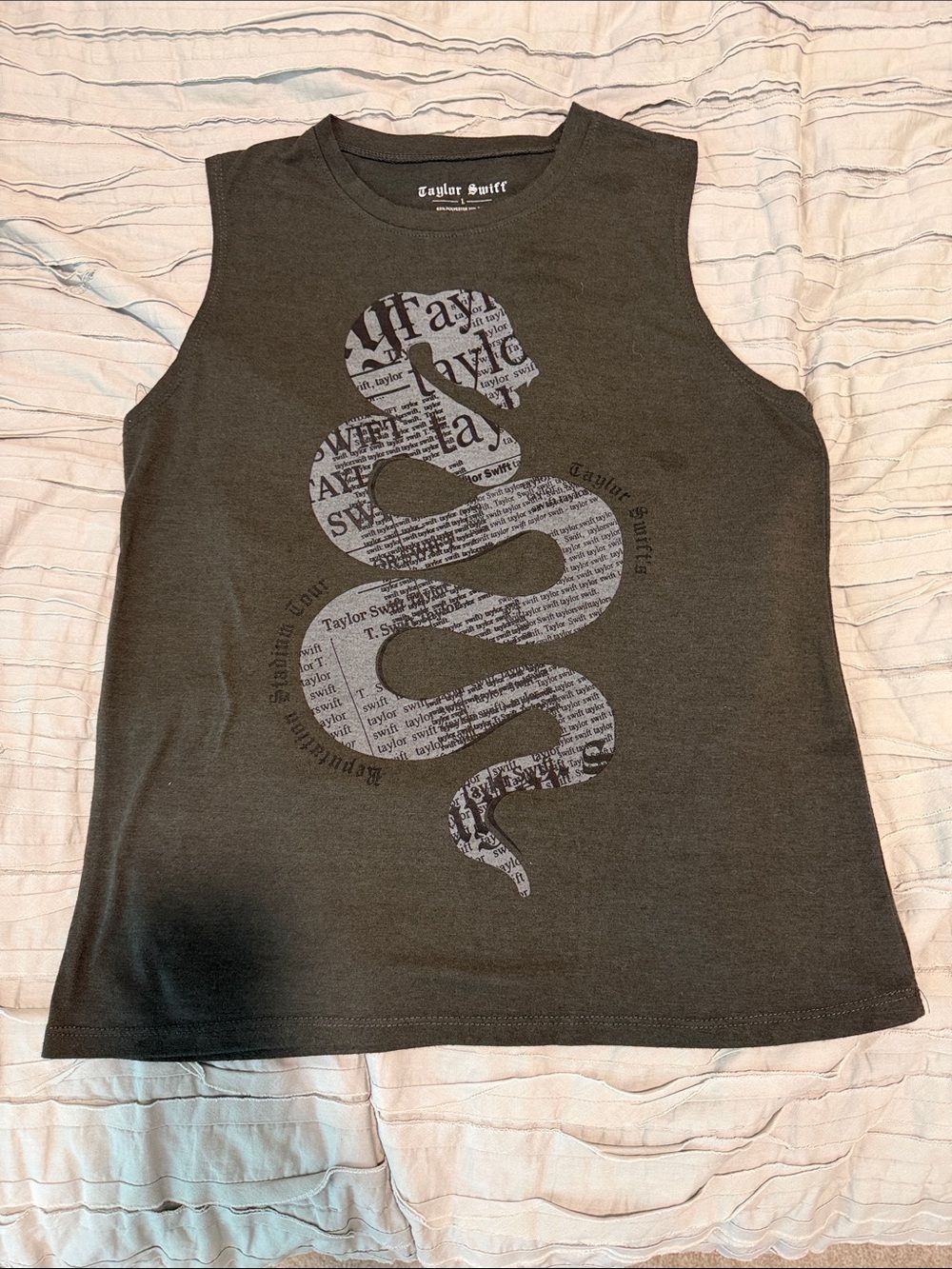 Authentic Taylor Swift Reputation Muscle Snake Tank Large